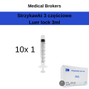 Strzykawki luer lock 3ml 10 sztuk